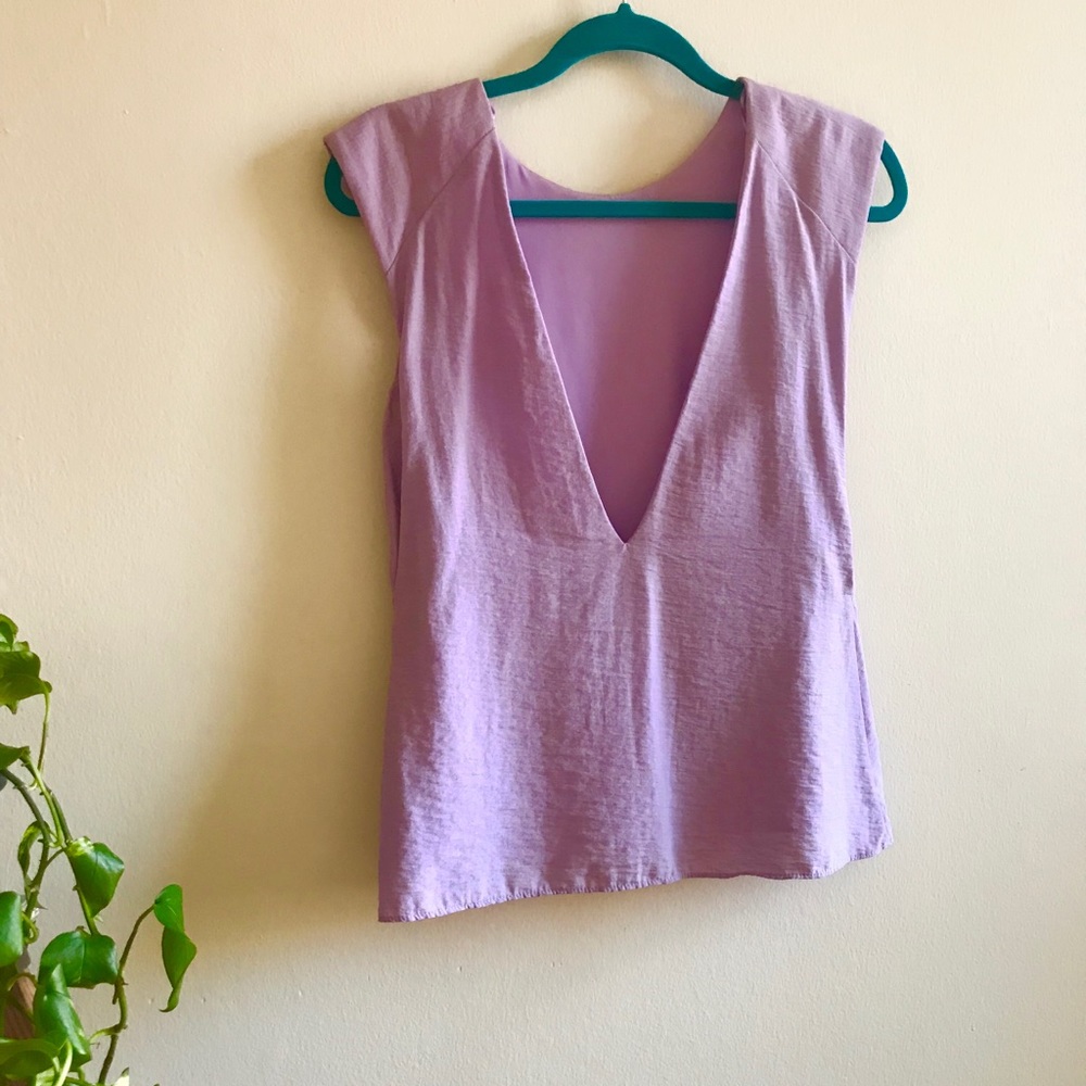 ZARA Plunging Back Top